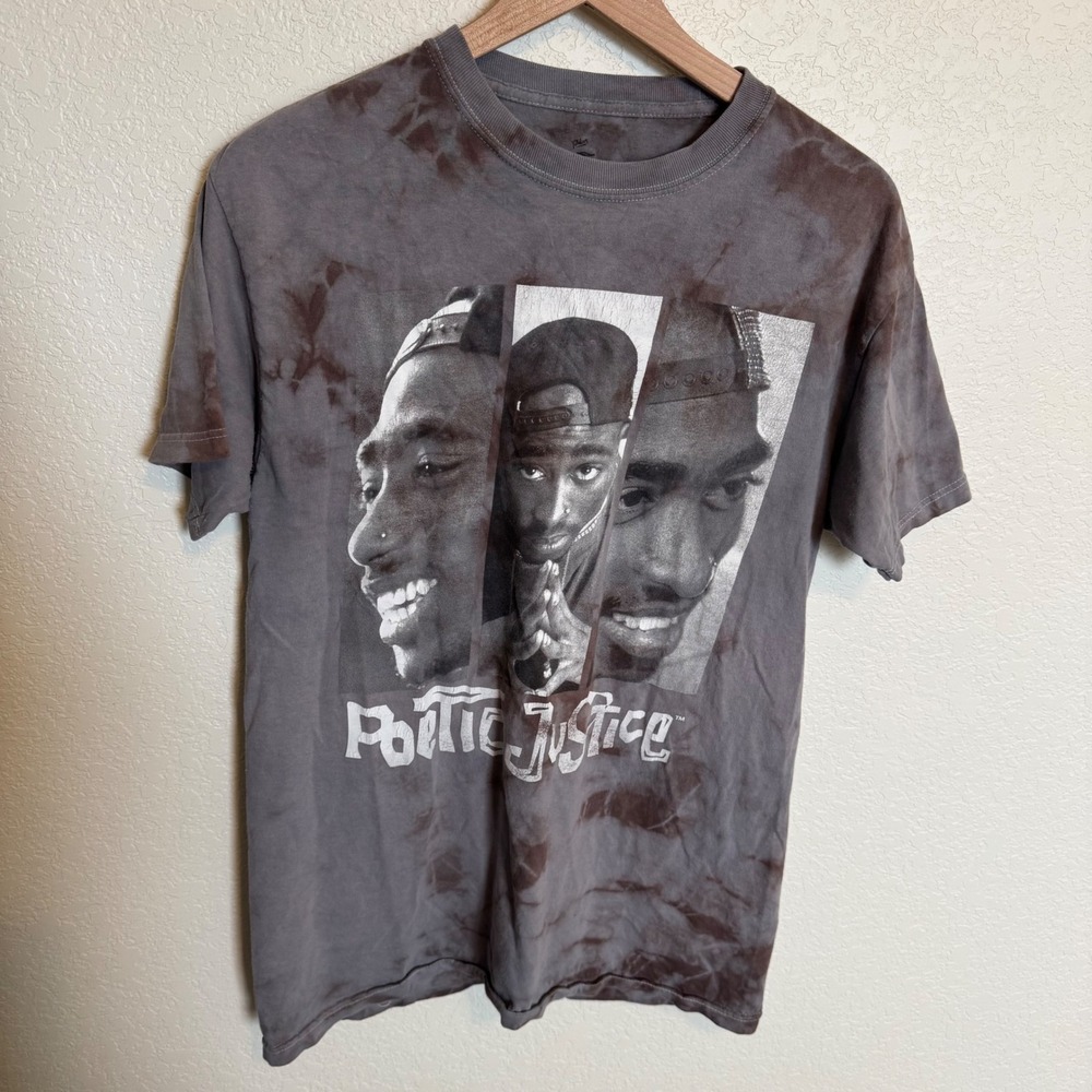 Retro Streetwear Poetic Justice Tupac Graphic Tee Size Small Tie Dye